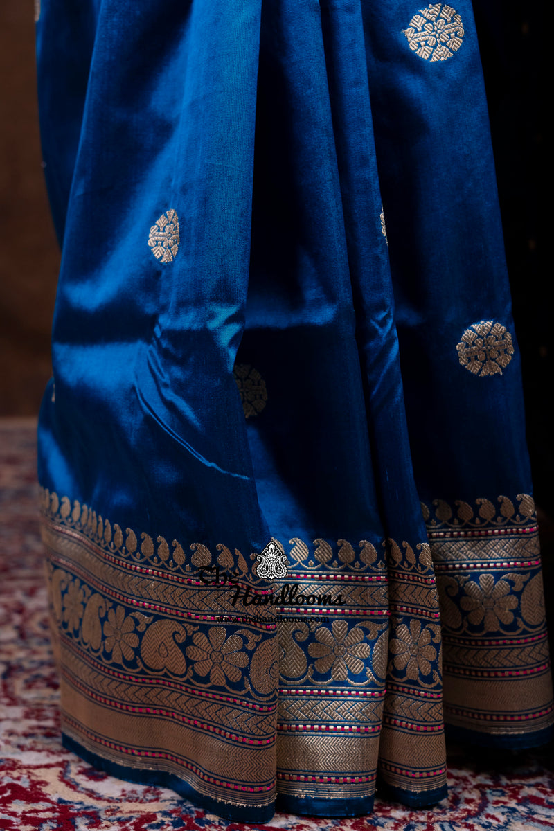 Pure Katan Silk Banarasi Handloom Saree - All Over Kadua Motifs