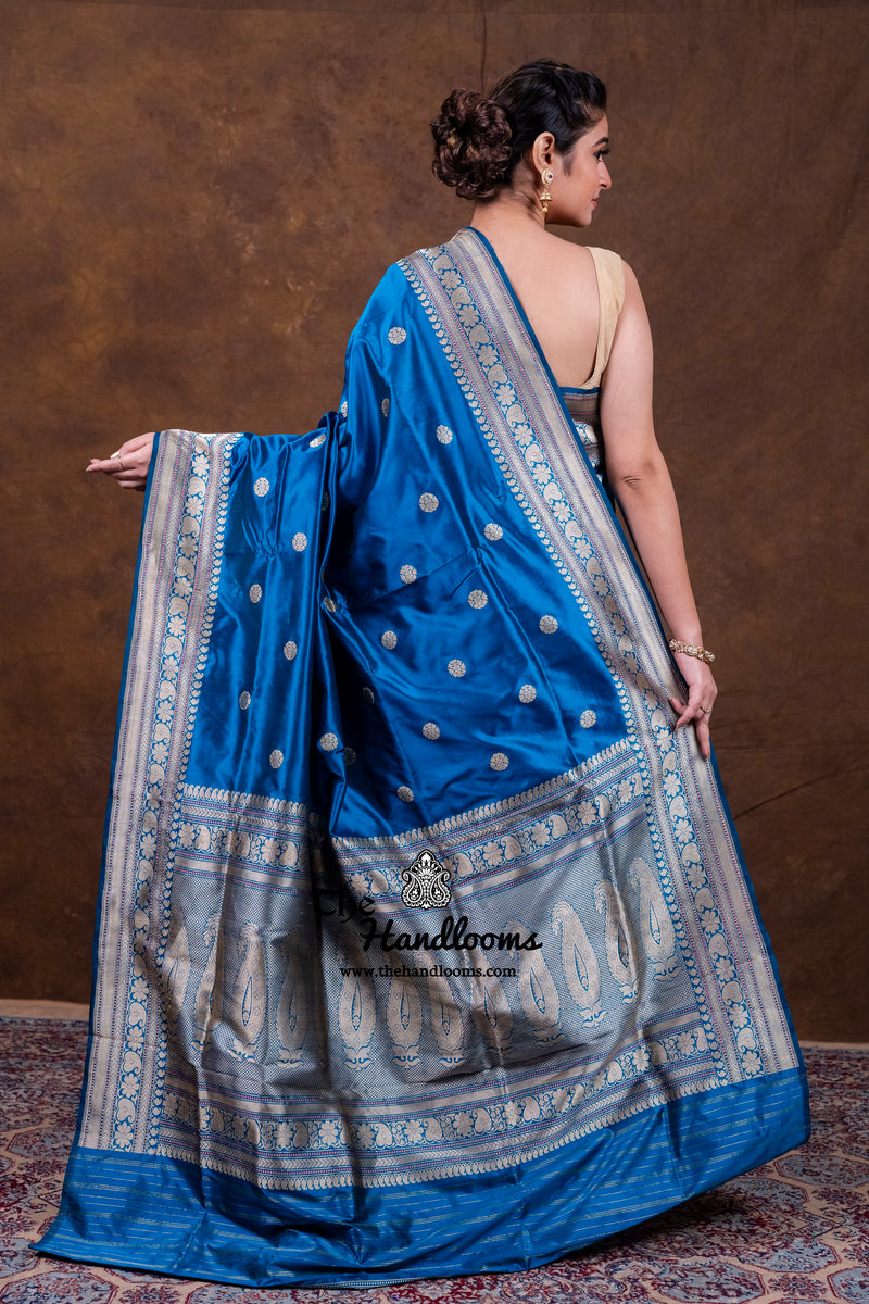Pure Katan Silk Banarasi Handloom Saree - All Over Kadua Motifs