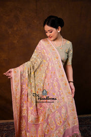Rangkat Pure Khaddi Georgette Handloom Banarasi Lehenga - The Handlooms