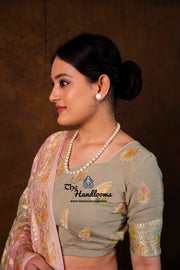 Rangkat Pure Khaddi Georgette Handloom Banarasi Lehenga - The Handlooms