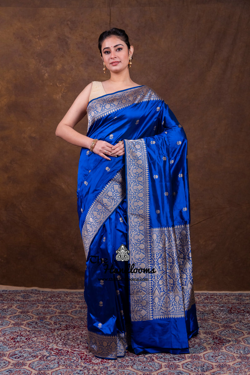 Pure Katan Silk Banarasi Handloom Saree - All Over Kadua Motifs