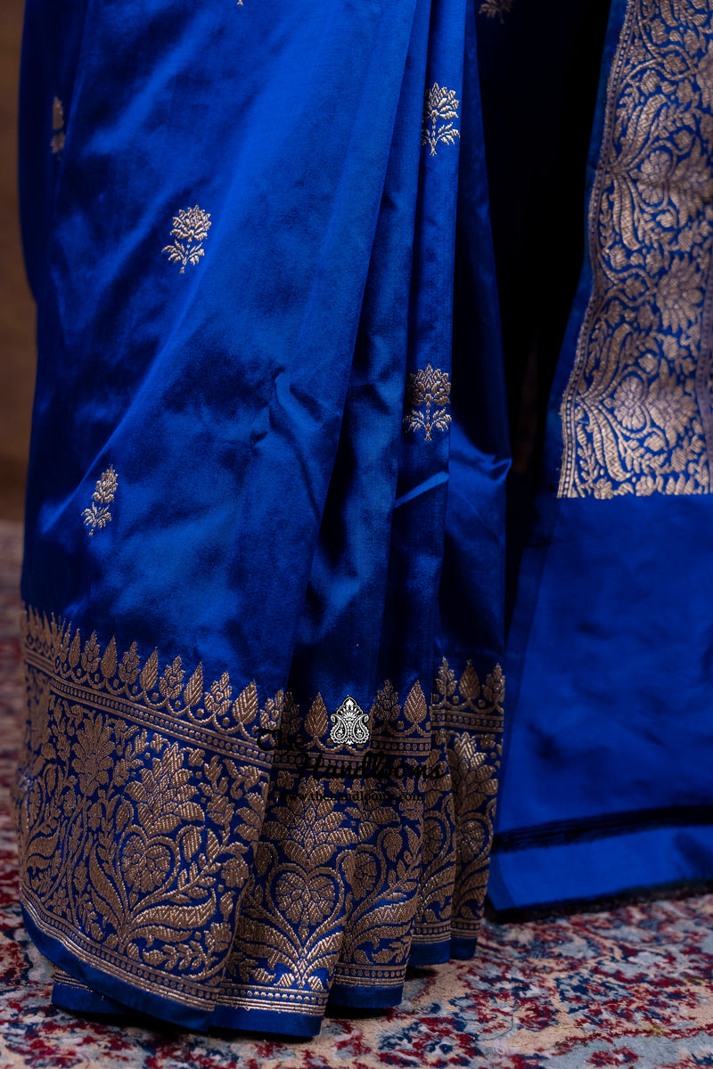 Pure Katan Silk Banarasi Handloom Saree - All Over Kadua Motifs