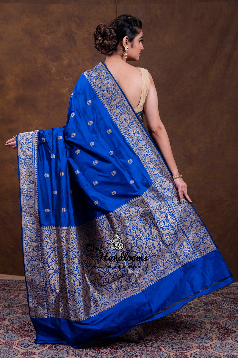 Pure Katan Silk Banarasi Handloom Saree - All Over Kadua Motifs