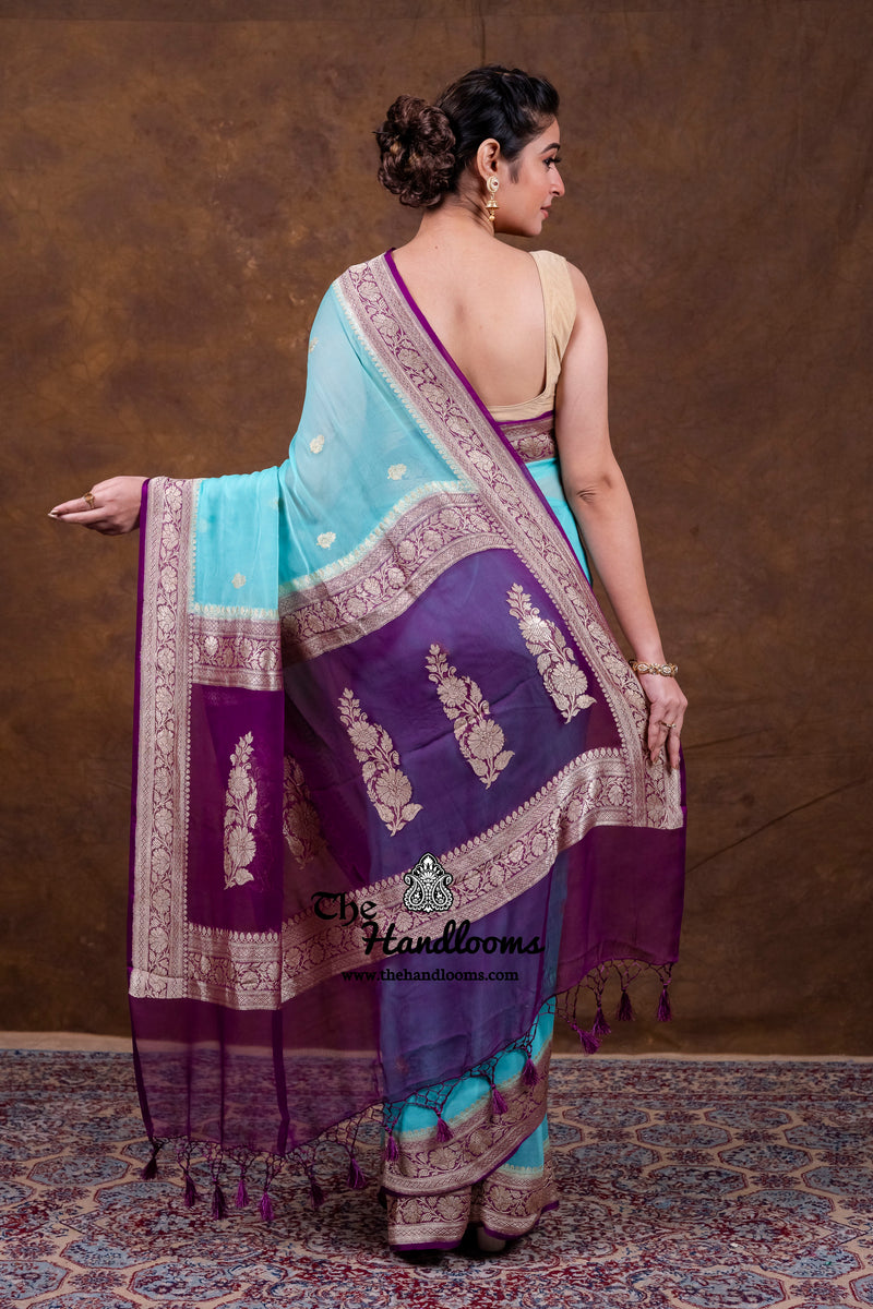 Pure Georgette Handloom Banarasi Saree