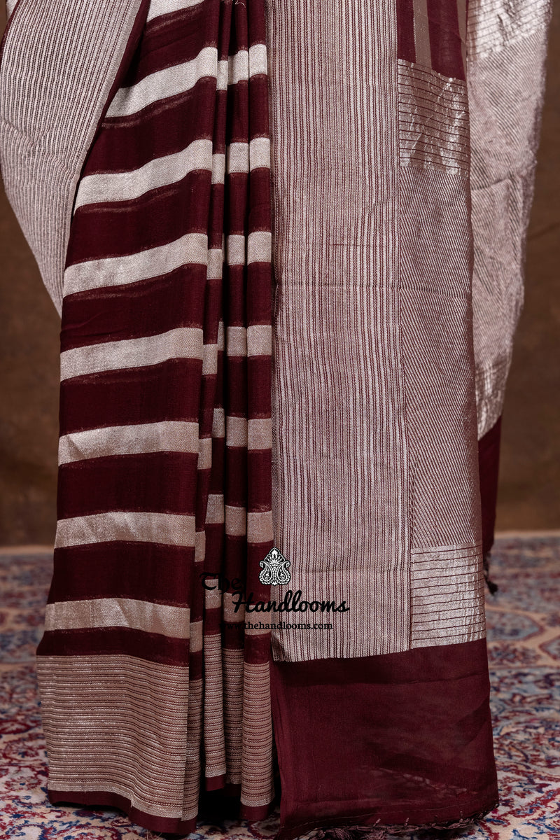 Khaddi Georgette Handloom Banarasi Saree