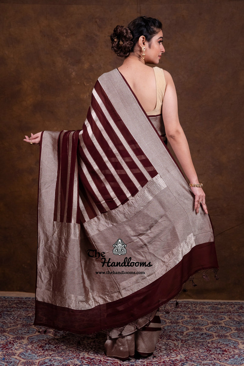Khaddi Georgette Handloom Banarasi Saree