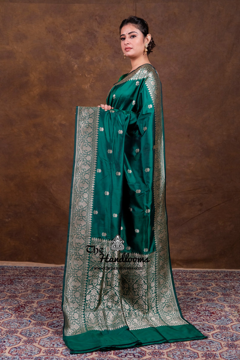 Pure Katan Silk Banarasi Handloom Saree - All Over Kadua Motifs