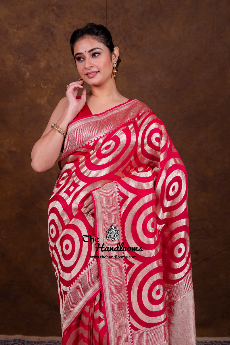 Khaddi Georgette Handloom Banarasi Saree