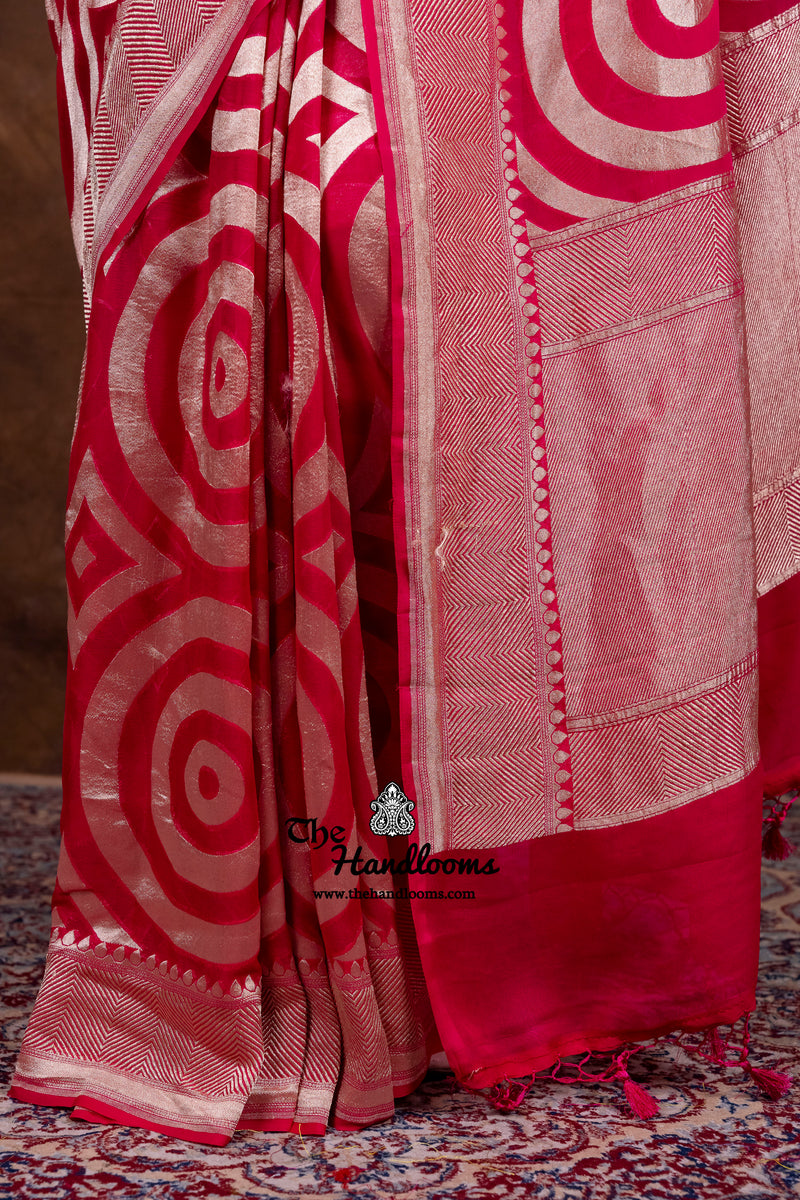 Khaddi Georgette Handloom Banarasi Saree