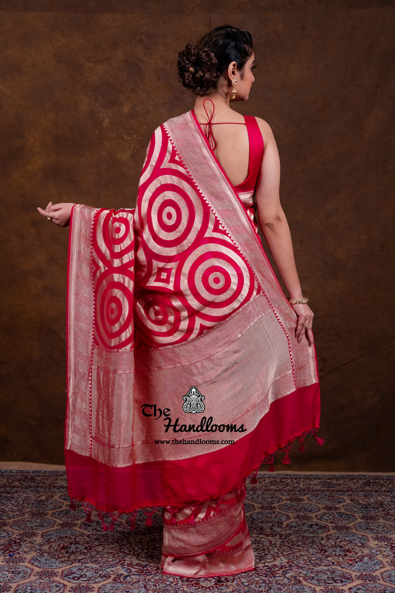 Khaddi Georgette Handloom Banarasi Saree