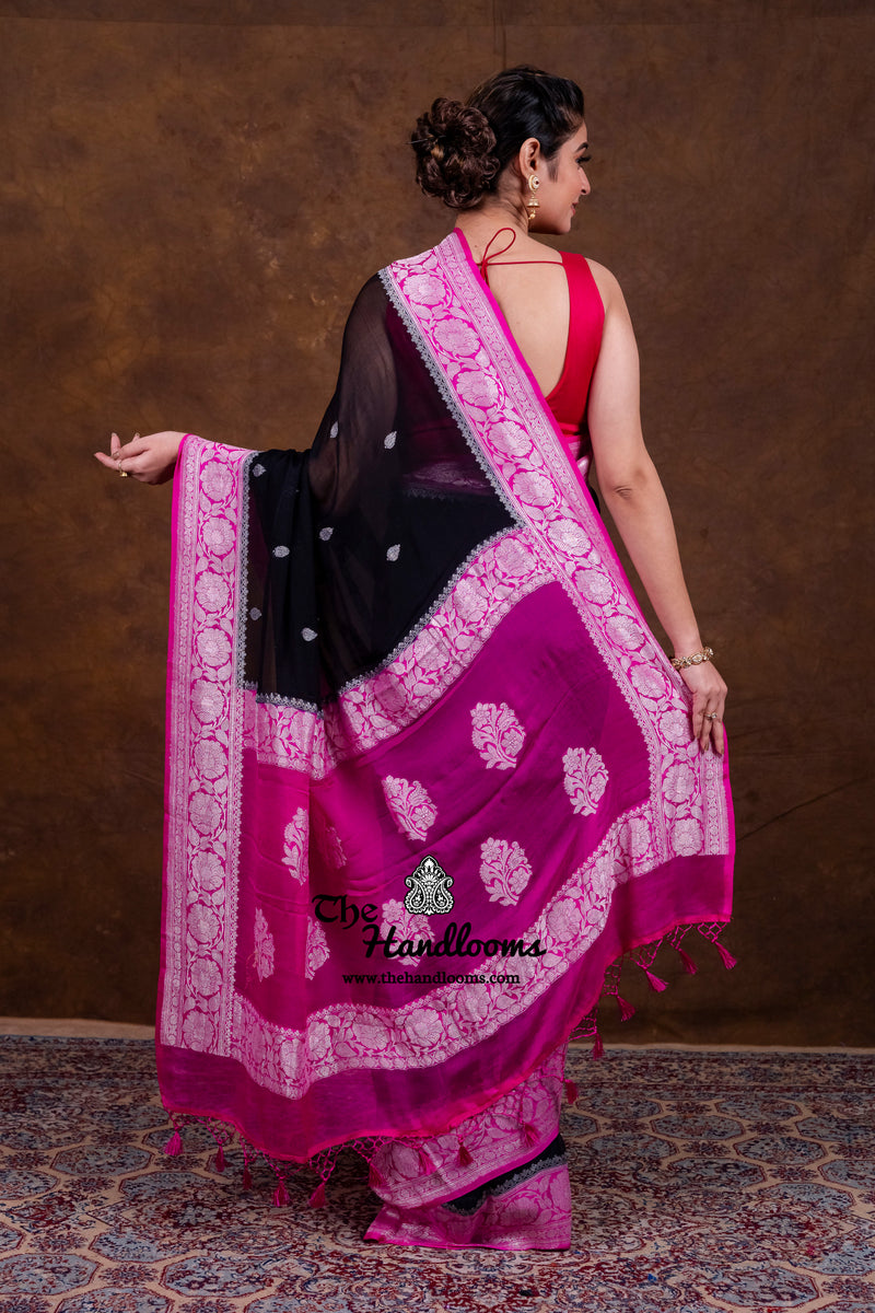 Pure Georgette Handloom Banarasi Saree