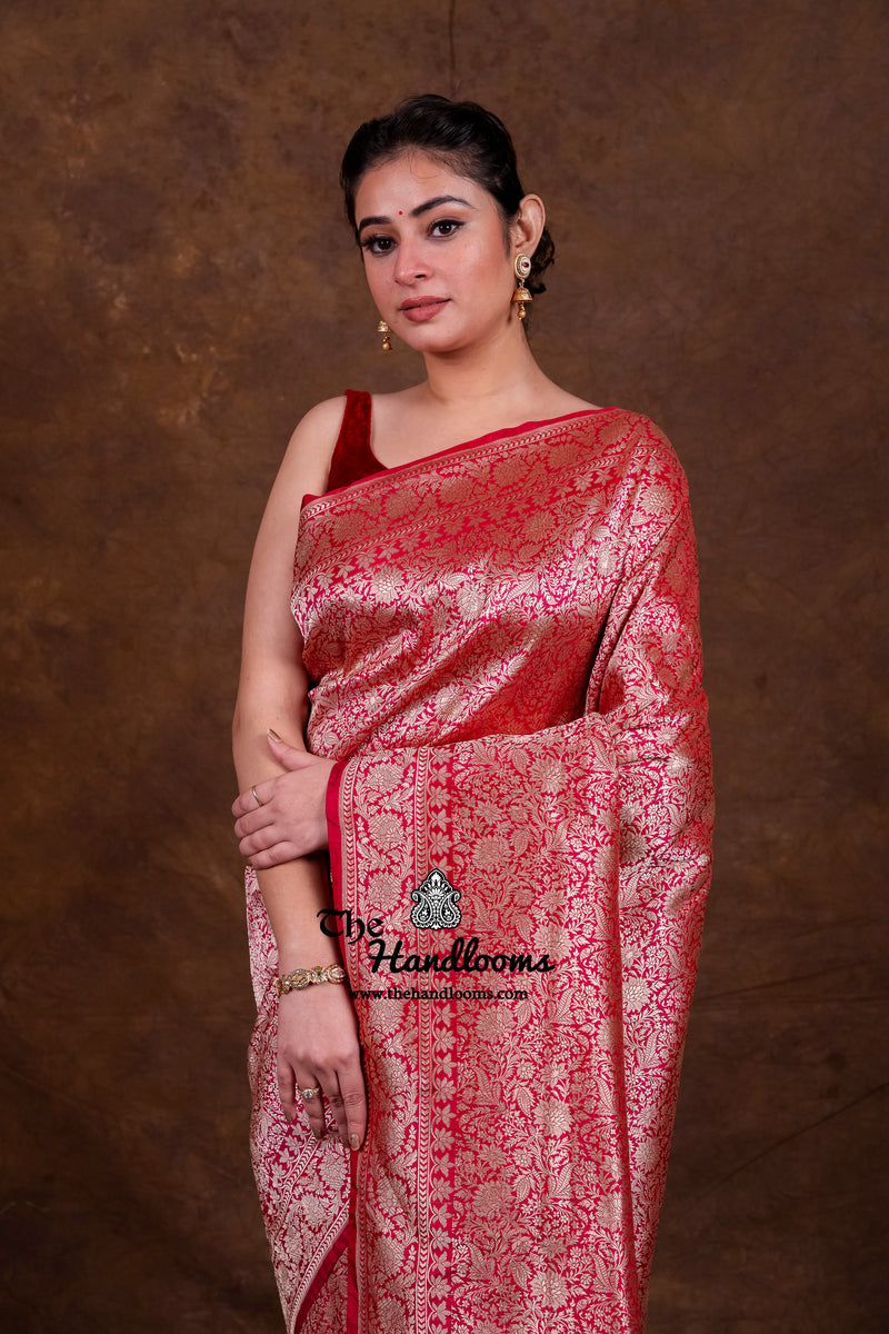 Pure Katan Silk Banarasi Handloom Saree - Tanchui Brocade