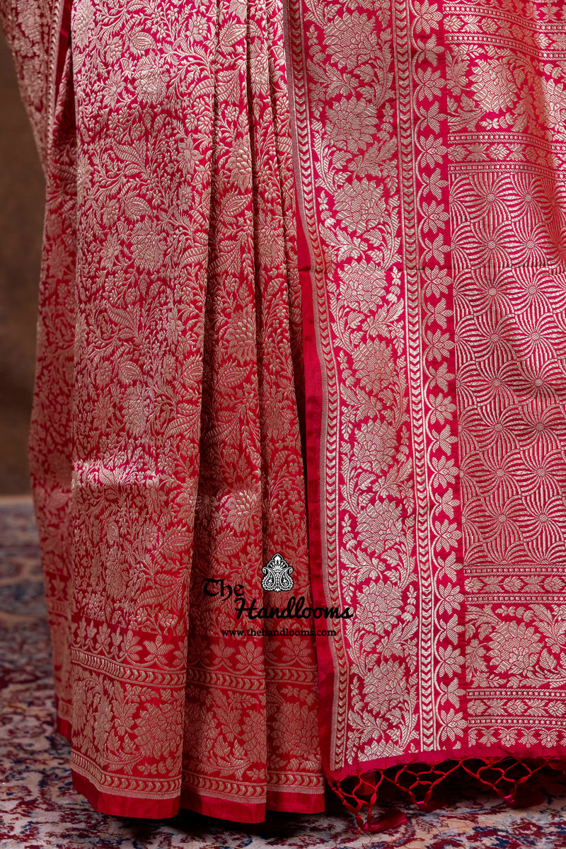 Pure Katan Silk Banarasi Handloom Saree - Tanchui Brocade