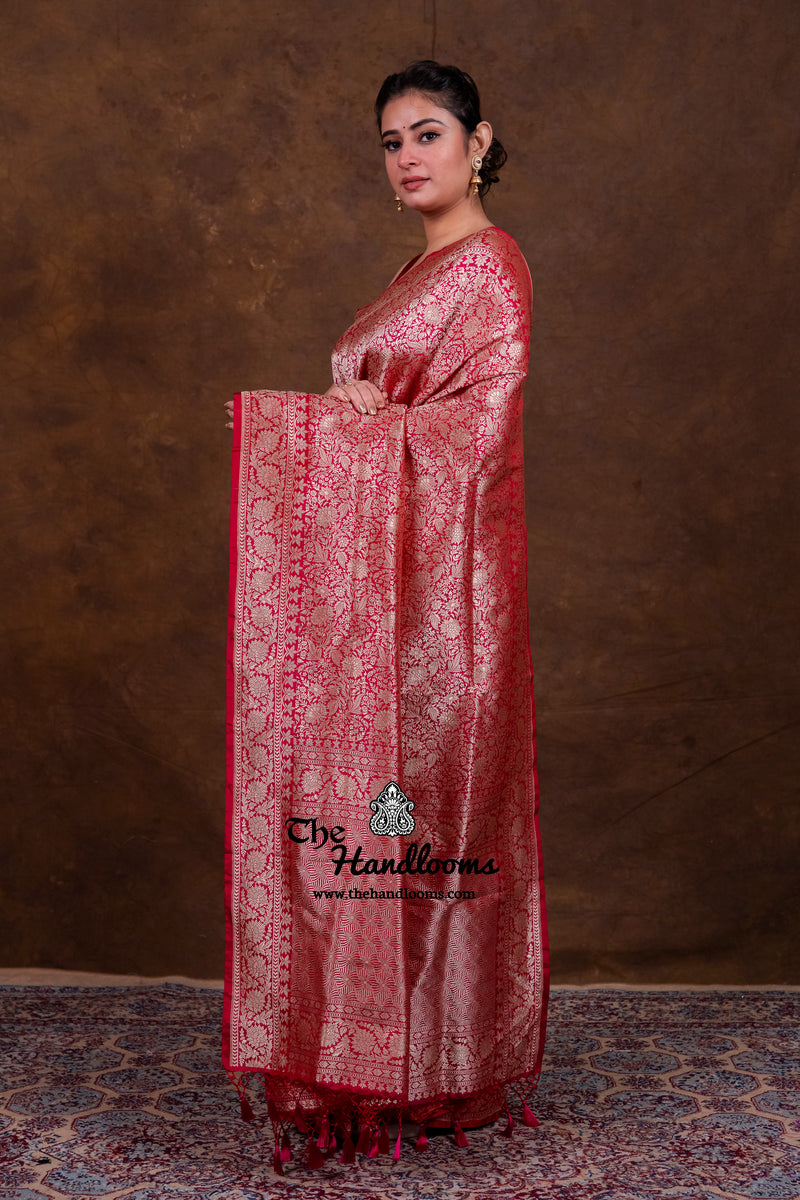 Pure Katan Silk Banarasi Handloom Saree - Tanchui Brocade