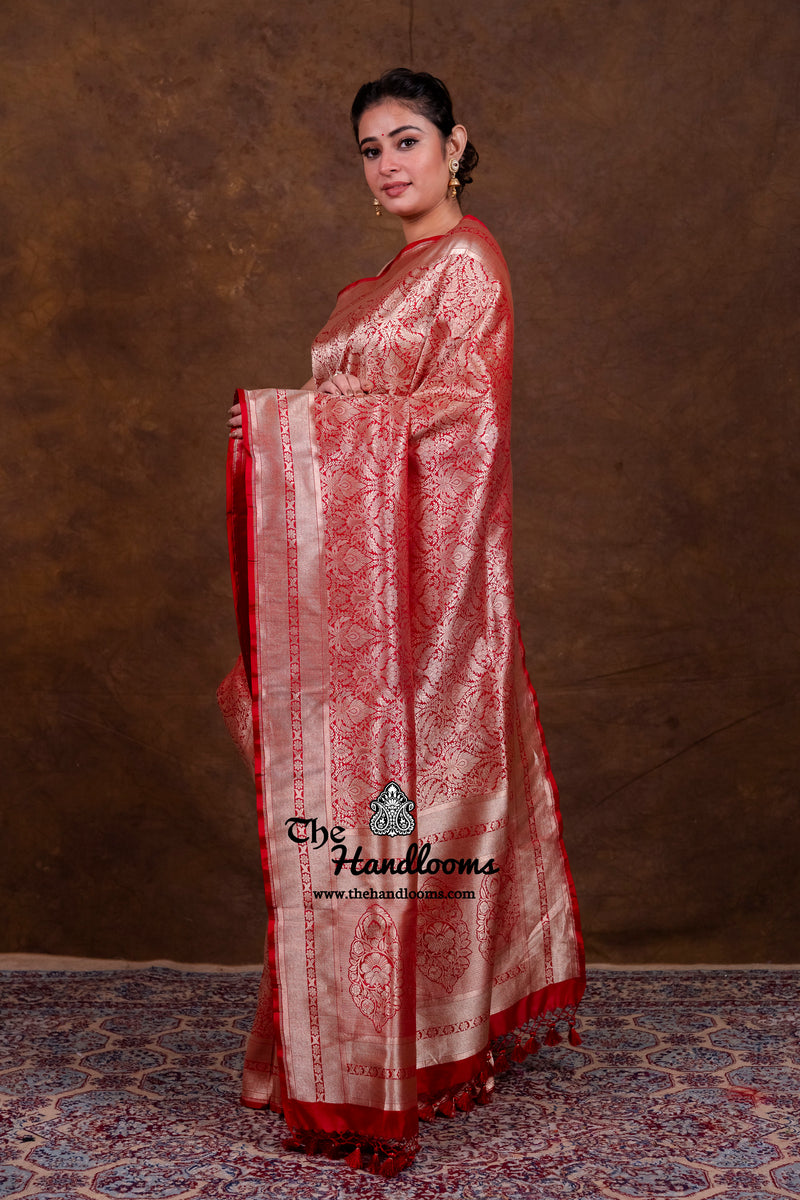 Pure Katan Silk Banarasi Handloom Saree - Tanchui Brocade