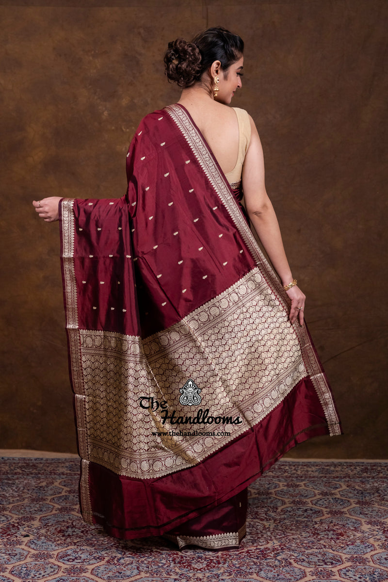 Pure Katan Silk Reshmi Zari Banarasi Handloom Saree