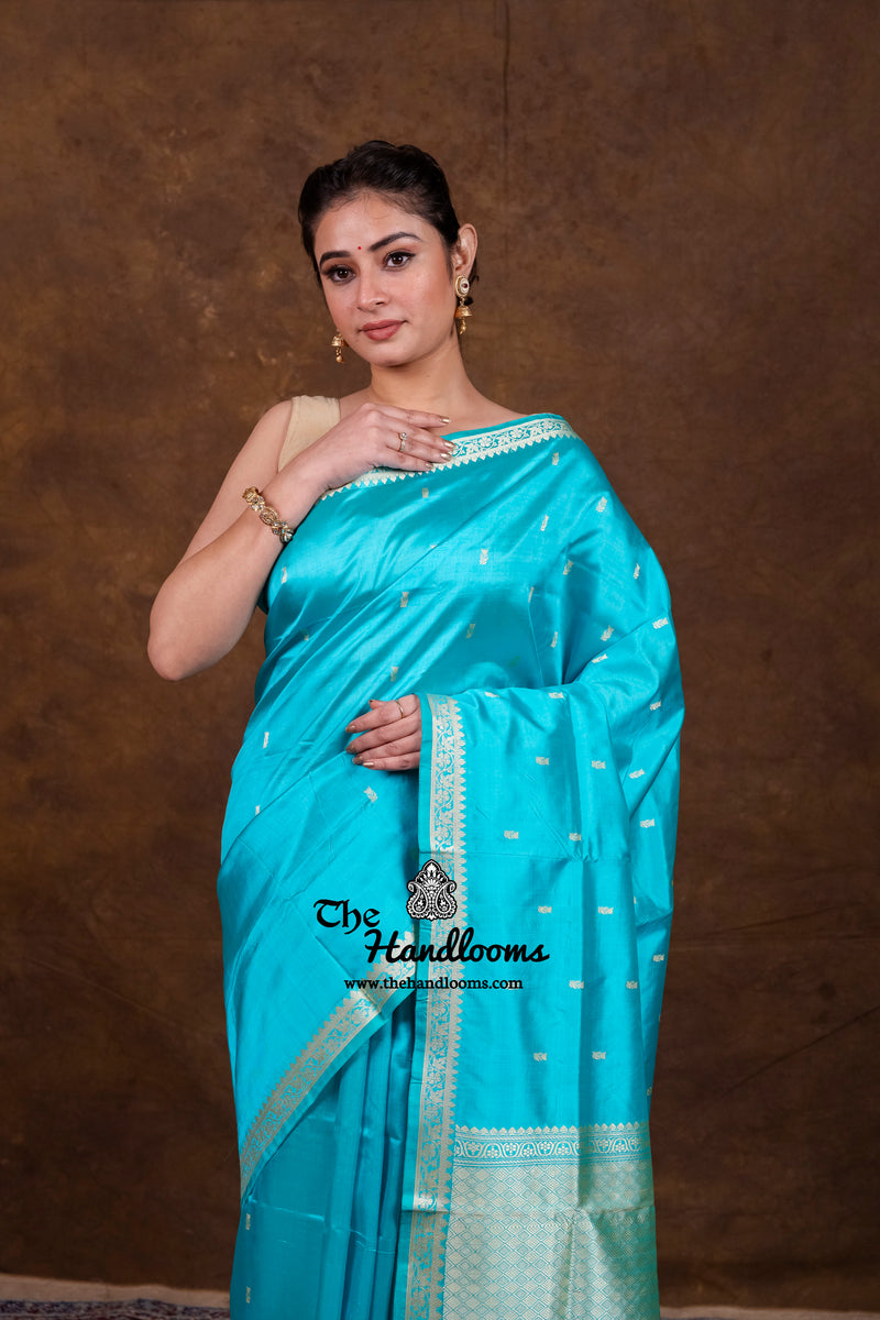 Pure Katan Silk Reshmi Zari Banarasi Handloom Saree