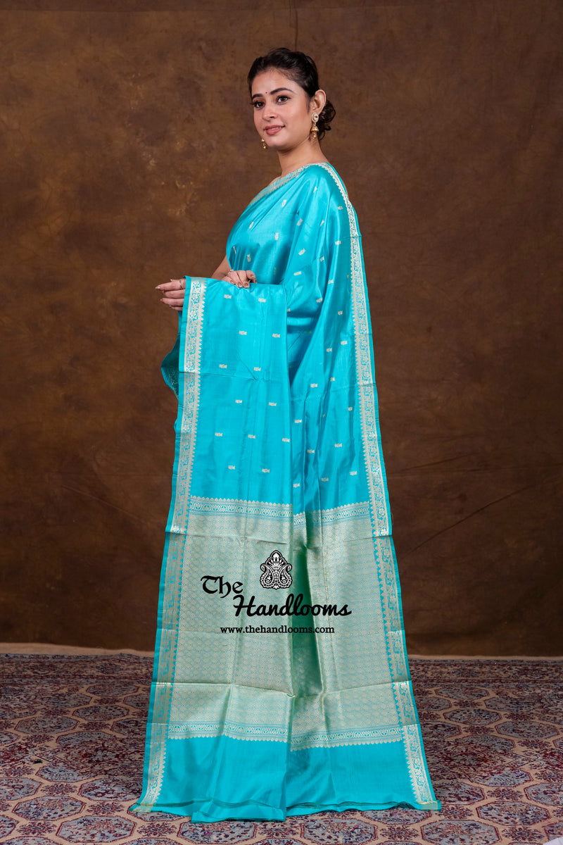 Pure Katan Silk Reshmi Zari Banarasi Handloom Saree