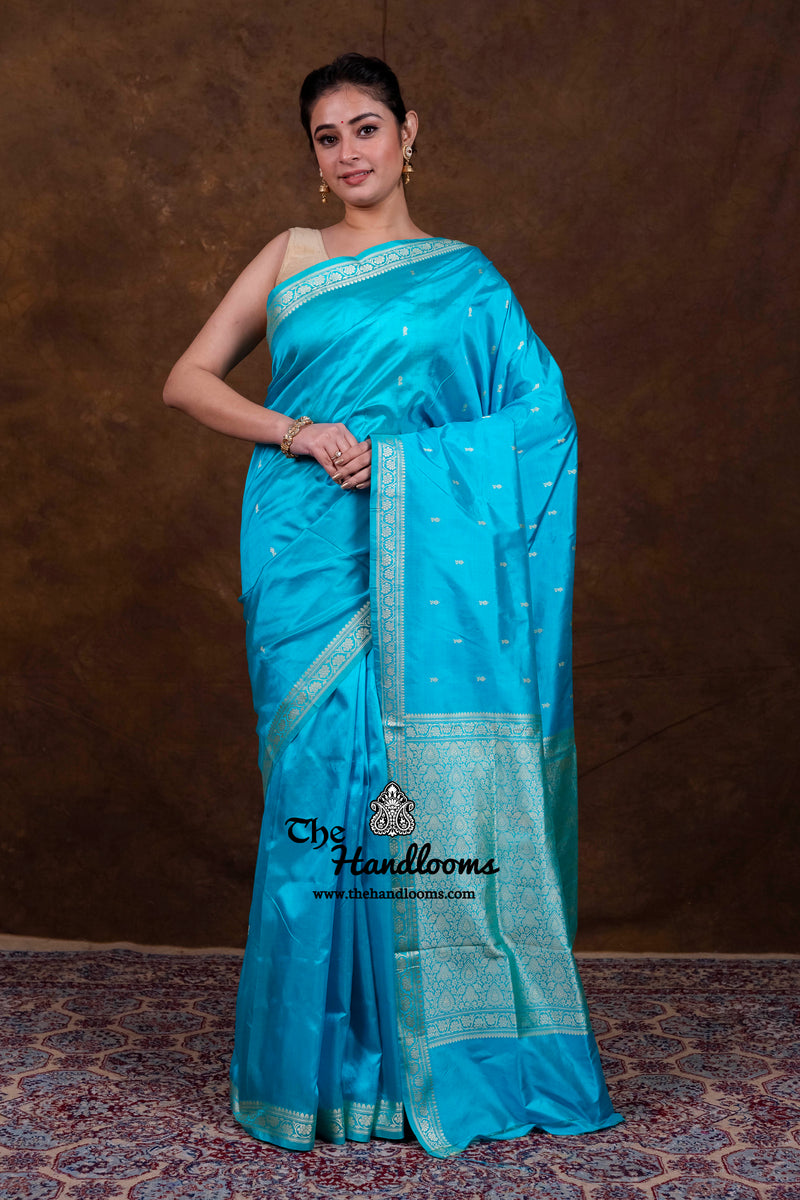 Pure Katan Silk Reshmi Zari Banarasi Handloom Saree