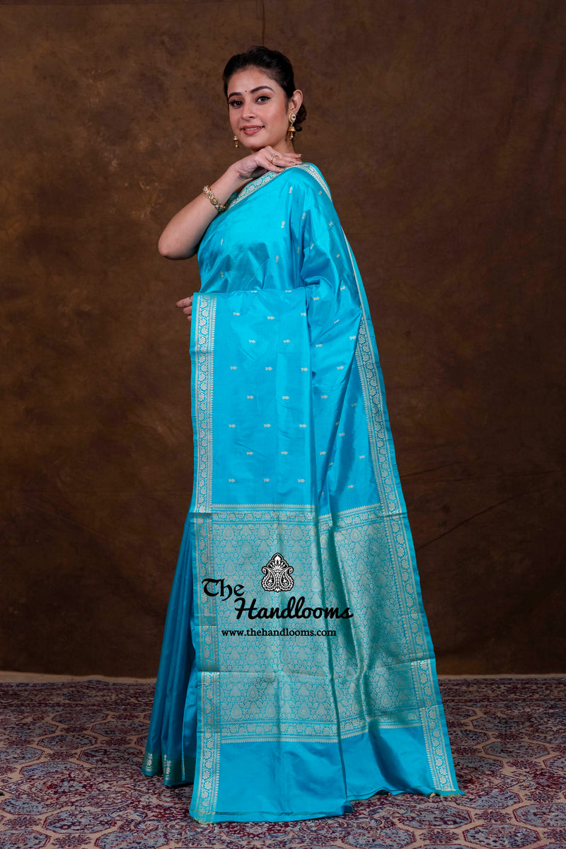 Pure Katan Silk Reshmi Zari Banarasi Handloom Saree