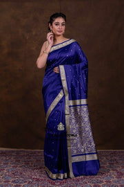 Pure Katan Silk Reshmi Zari Banarasi Handloom Saree - The Handlooms