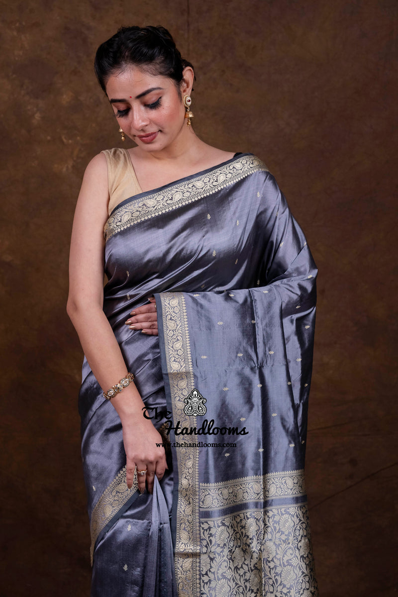Pure Katan Silk Reshmi Zari Banarasi Handloom Saree