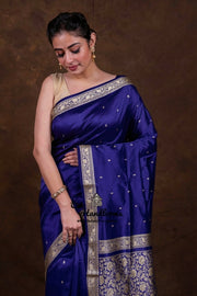 Pure Katan Silk Reshmi Zari Banarasi Handloom Saree - The Handlooms