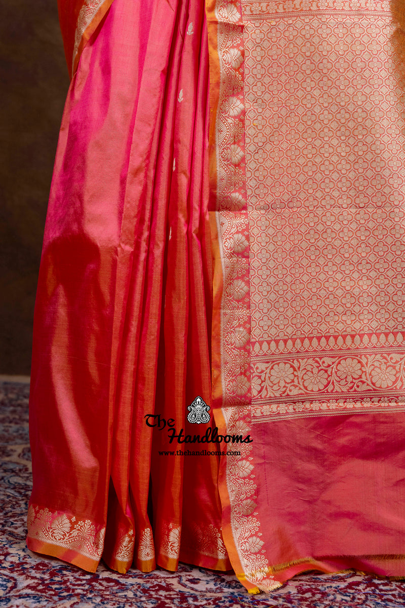 Pure Katan Silk Reshmi Zari Banarasi Handloom Saree