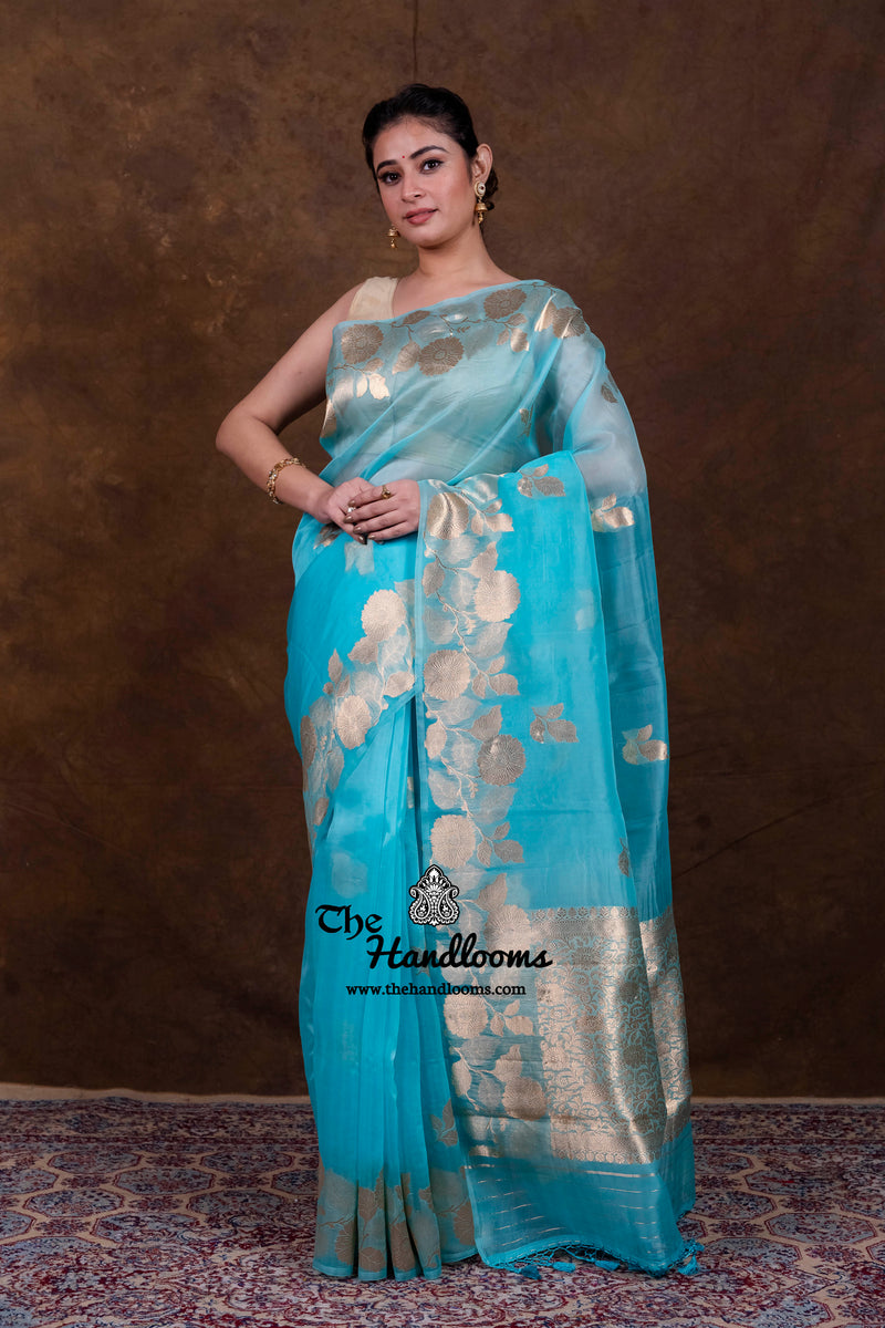 Pure Kora Handloom Banarasi Saree
