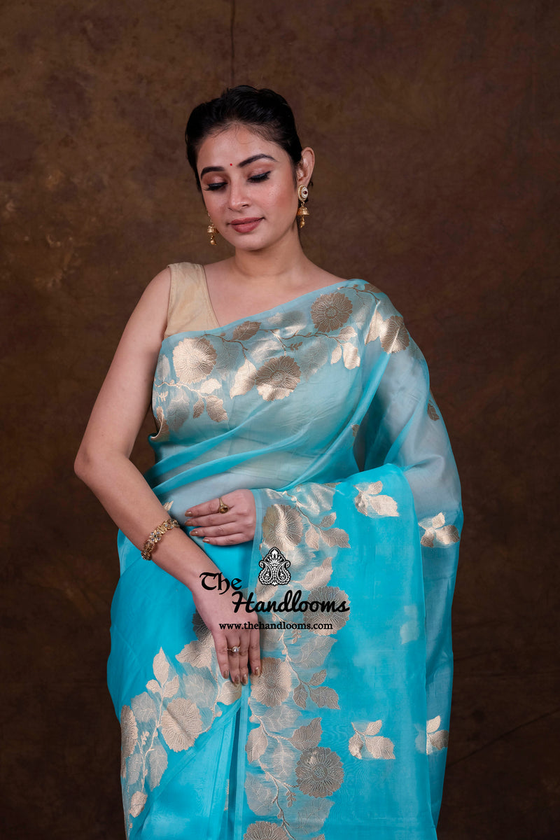 Pure Kora Handloom Banarasi Saree