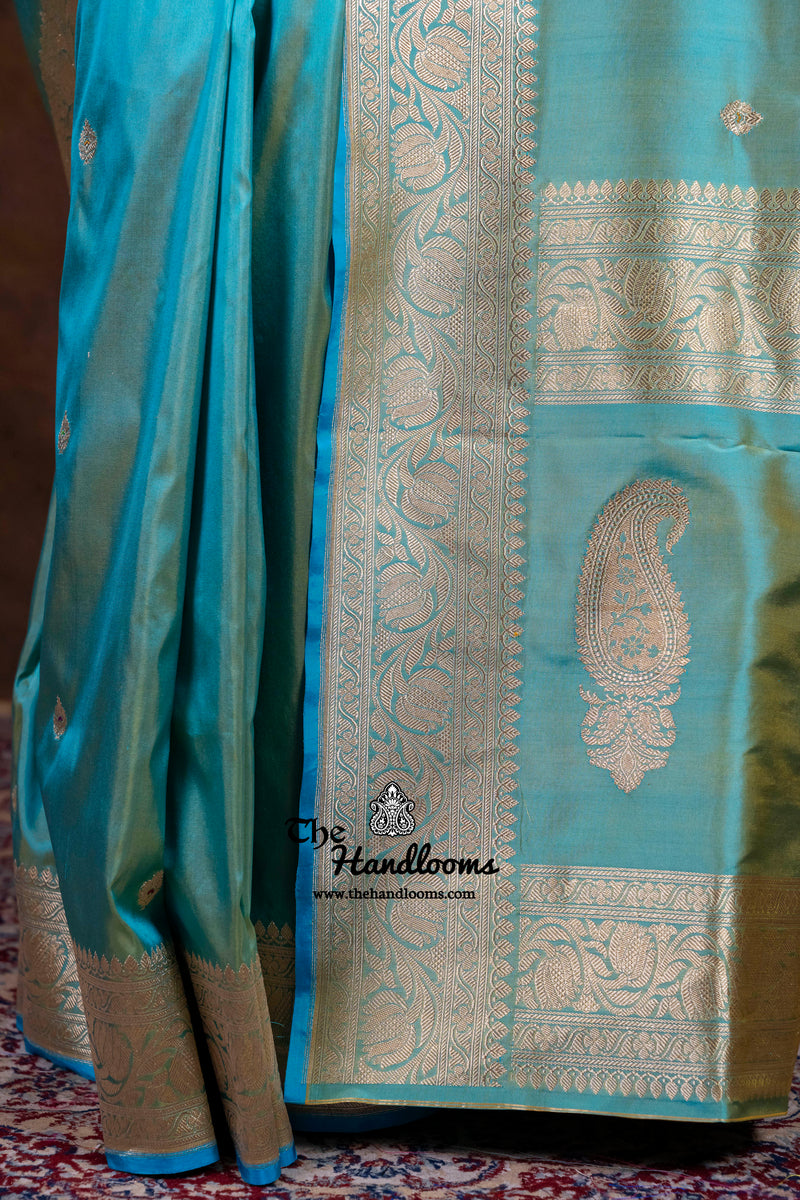 Pure Katan Silk Banarasi Handloom Saree - All Over Kadua Motifs