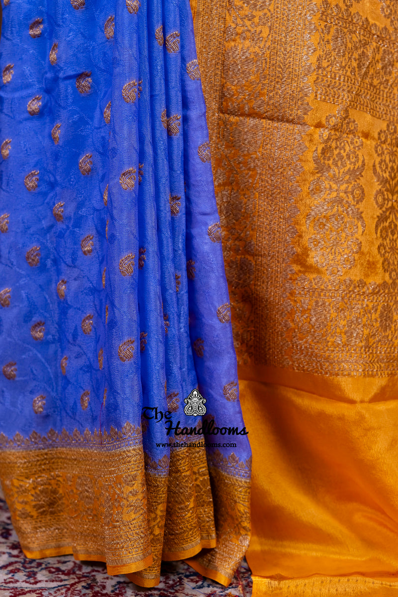 Pure Khaddi Georgette Handloom Banarasi Saree