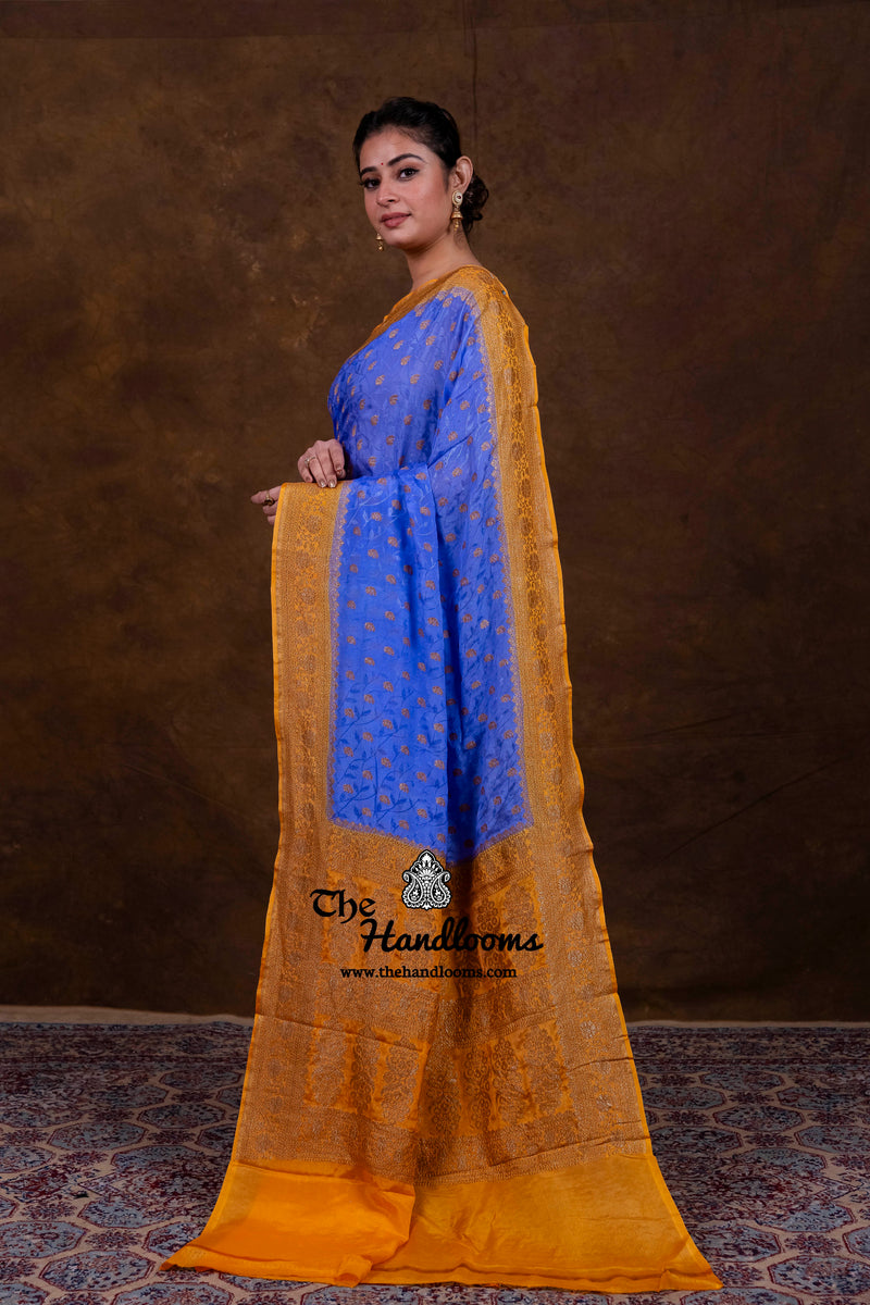 Pure Khaddi Georgette Handloom Banarasi Saree