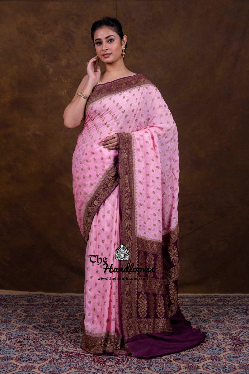 Pure Khaddi Georgette Handloom Banarasi Saree