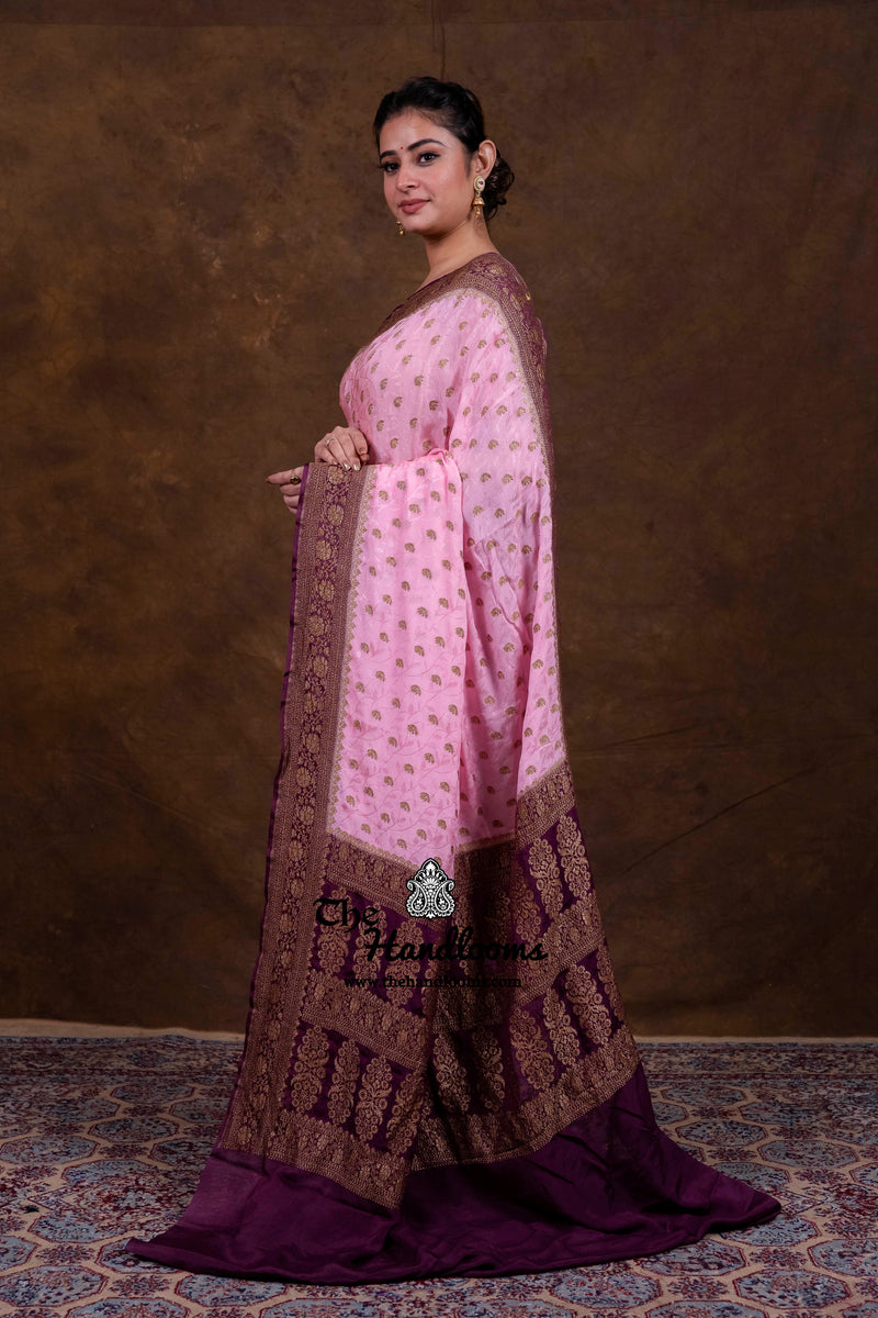 Pure Khaddi Georgette Handloom Banarasi Saree