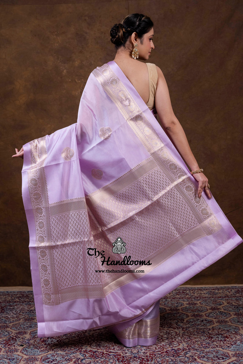 Mauvee Pure Mango Silk Banarasi Handloom Saree