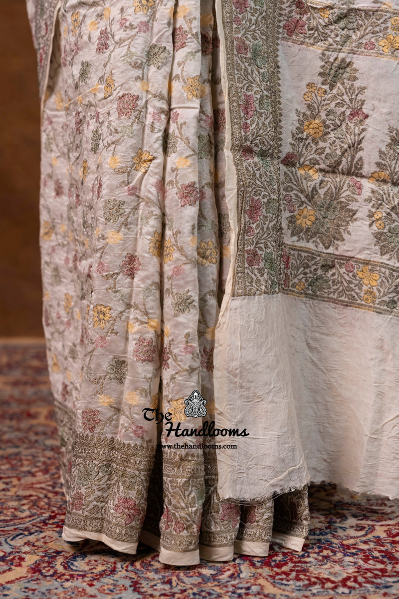 Pure Butter Crepe Handloom Banarasi Saree