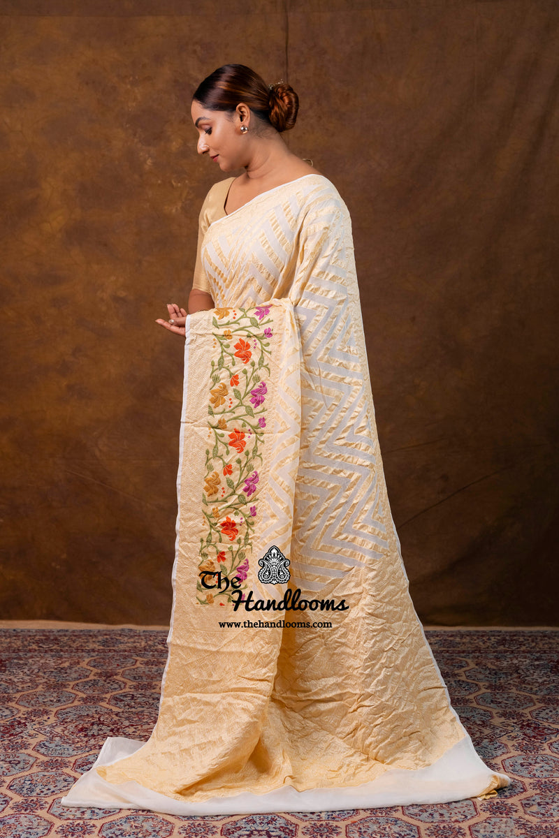 Pure Chiffon Khaddi Banarasi Saree