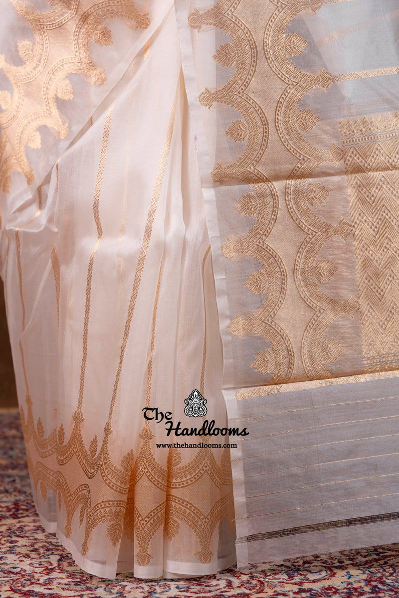 Pure Kora Handloom Banarasi Saree