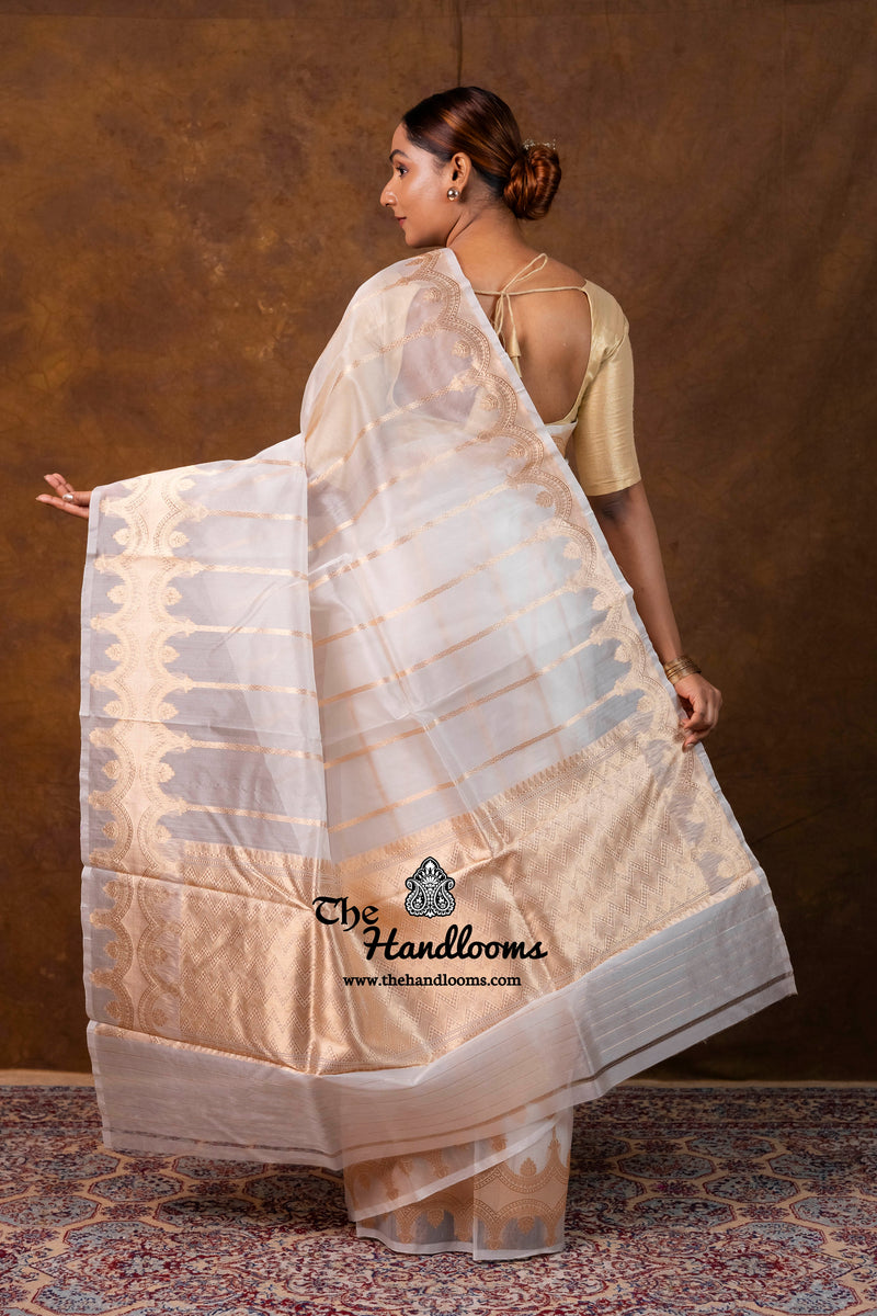 Pure Kora Handloom Banarasi Saree
