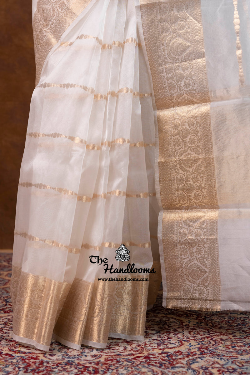 Pure Kora Silk Handloom Banarasi Saree