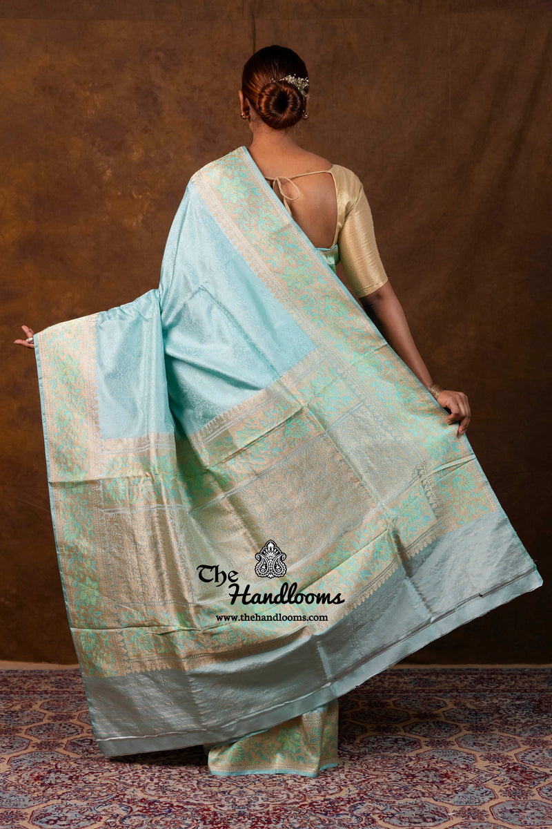 Pure Katan Silk Banarasi Handloom Saree - Tanchui Brocade