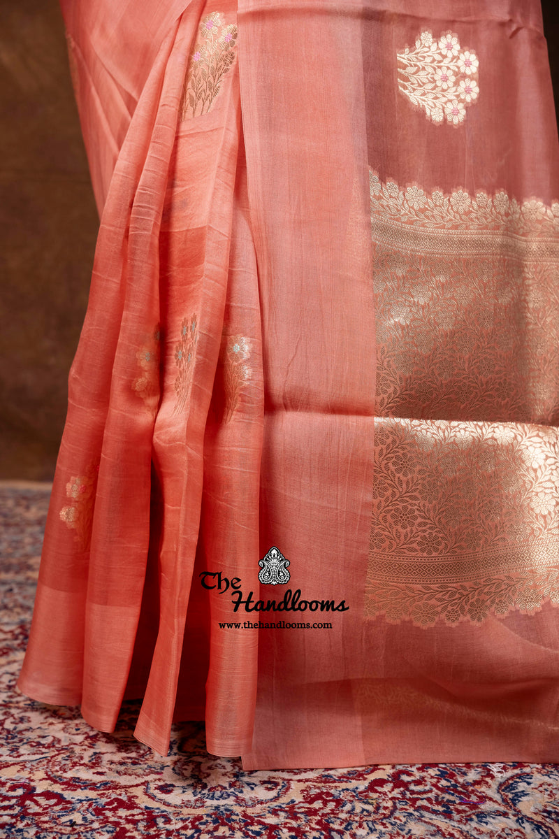 Pure Kora Silk Handloom Banarasi Saree