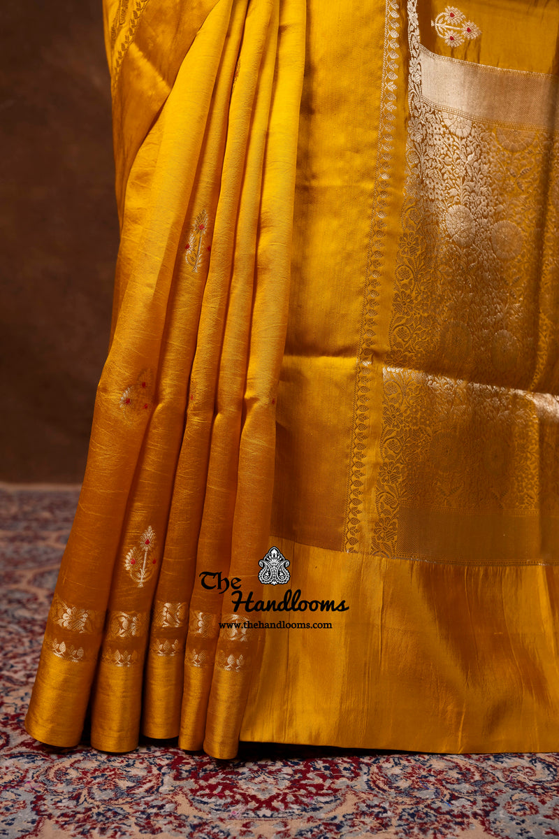 Pure Mango Silk Banarasi Handloom Saree