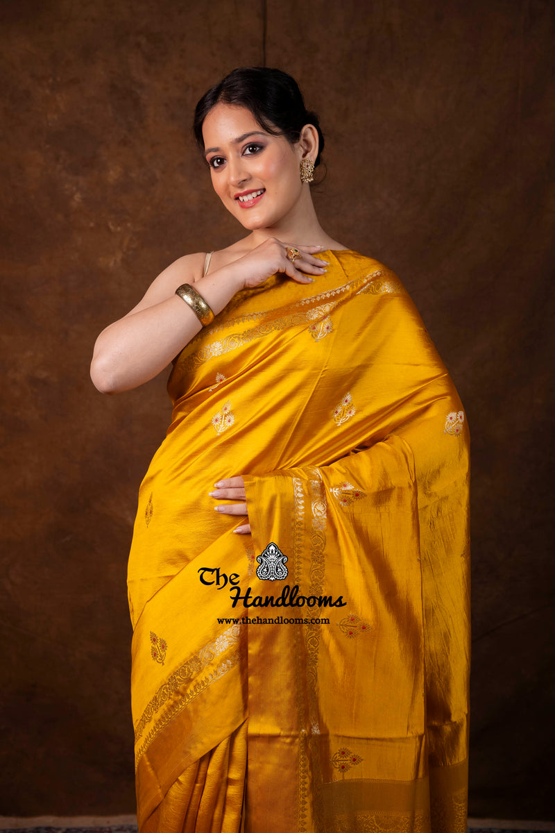 Pure Mango Silk Banarasi Handloom Saree