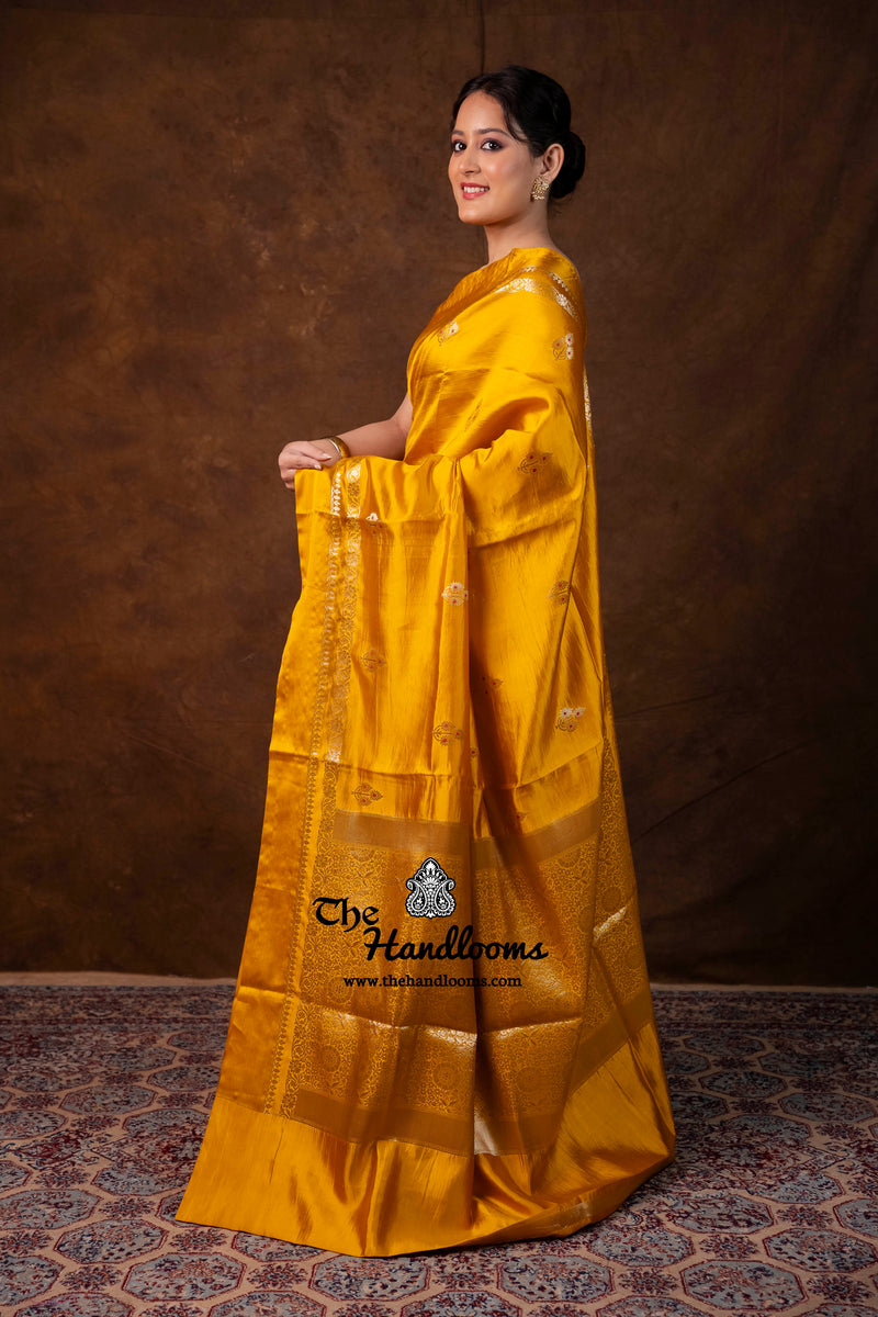 Pure Mango Silk Banarasi Handloom Saree