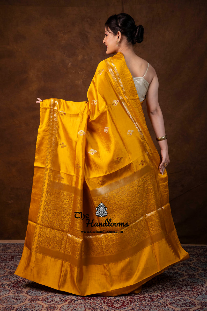 Pure Mango Silk Banarasi Handloom Saree