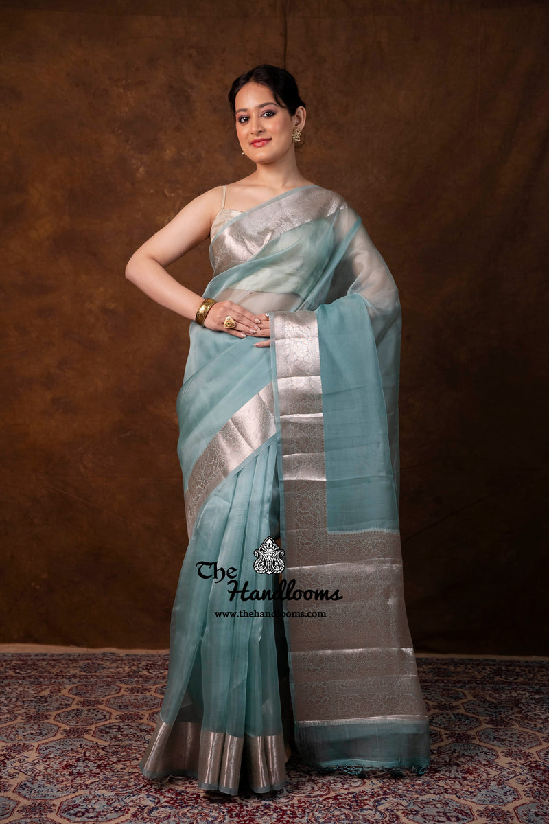 Pure Kora Silk Handloom Banarasi Saree