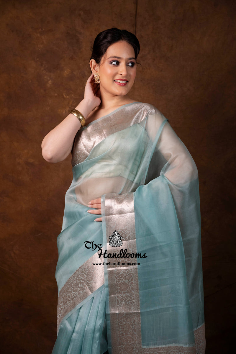 Pure Kora Silk Handloom Banarasi Saree