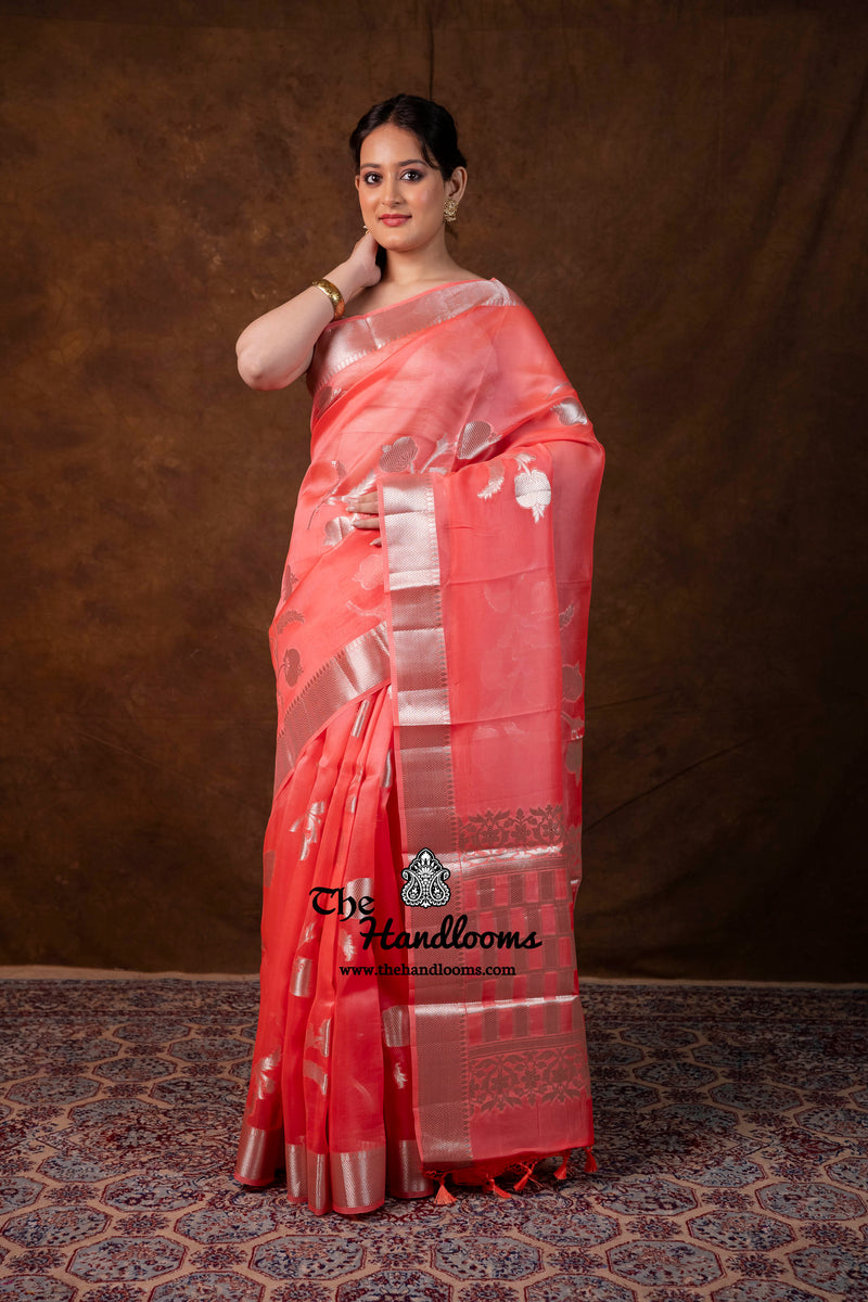 Pure Kora Silk Handloom Banarasi Saree